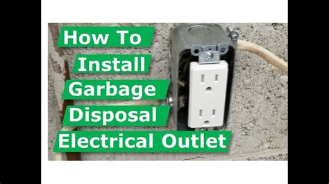 garbage disposal junction box|electrical outlet for garbage disposal.